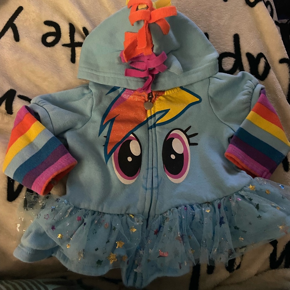 My Little Pony Rainbow Dash Hoodie w/ Sparkle Skirt – Cozy & Rare!
